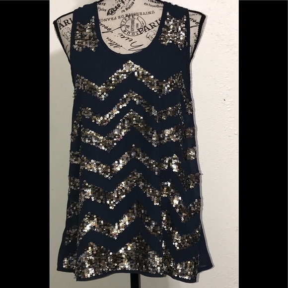 Charming Charlie Tops - Charming Charlie gold/silver/bronze blouse
